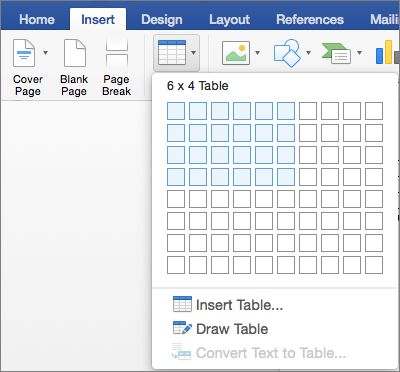 How to make a grid in word